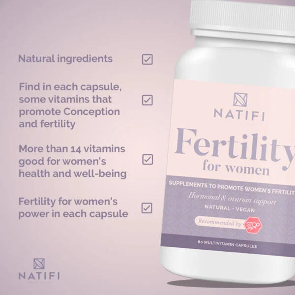 Natifi - Prenatal Vitamins Regulate Cycles, Balance Hormones, Aid Ovulation. Multivitamin for Women, Healthier Pregnancy -60 Capsules- Folic Acid, Myo Inositol, Vitex.